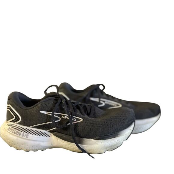 Brooks Glycerin GTS 21 Mens Size 9 EE Black Athletic Running Shoes 1104191E090